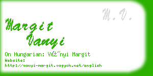 margit vanyi business card